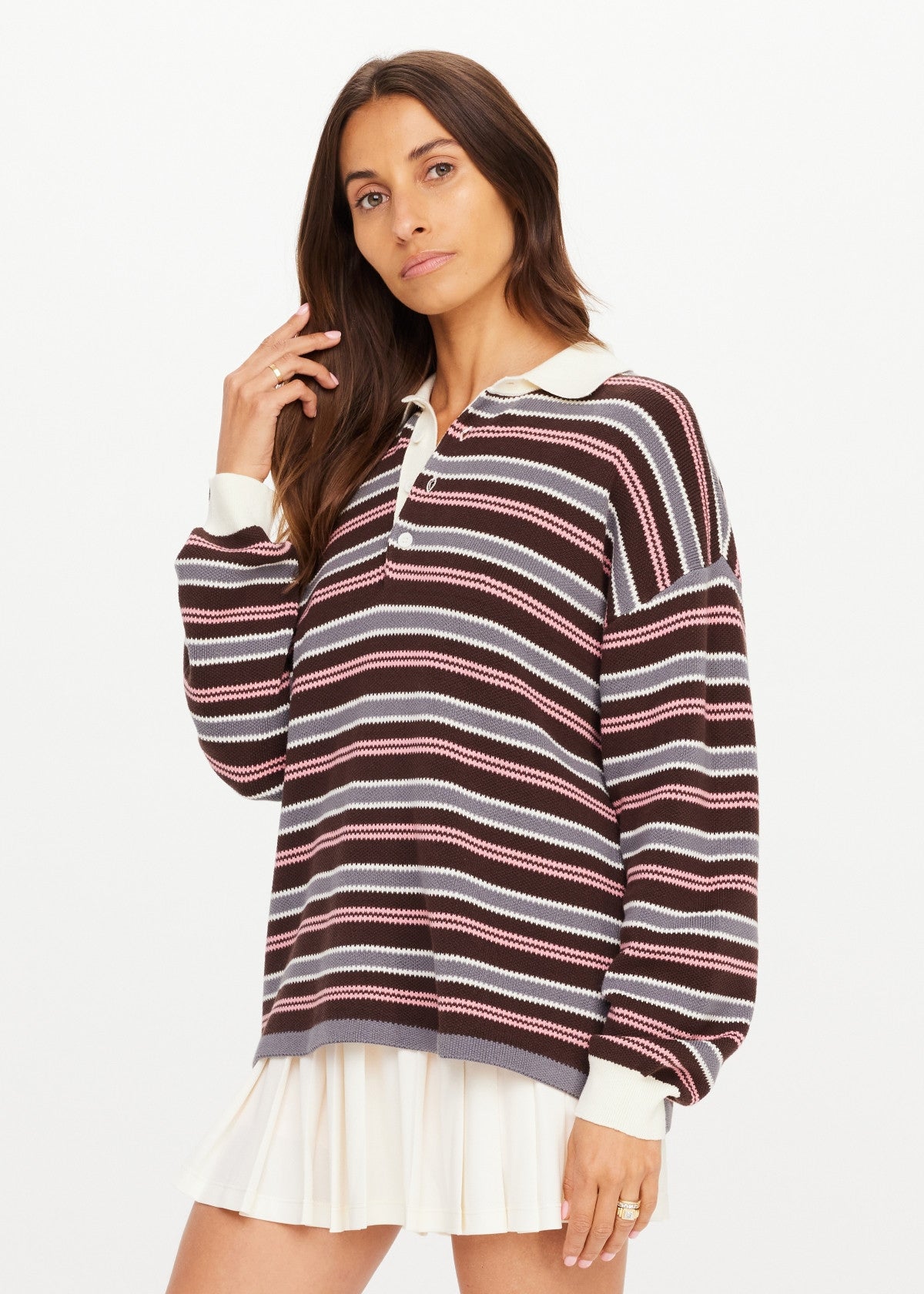 The Upside | Wonder Knit Polo - Stripe