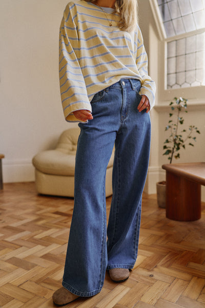 Ceres Life | Willow Soft Wide Leg Jean - Fresh Indigo