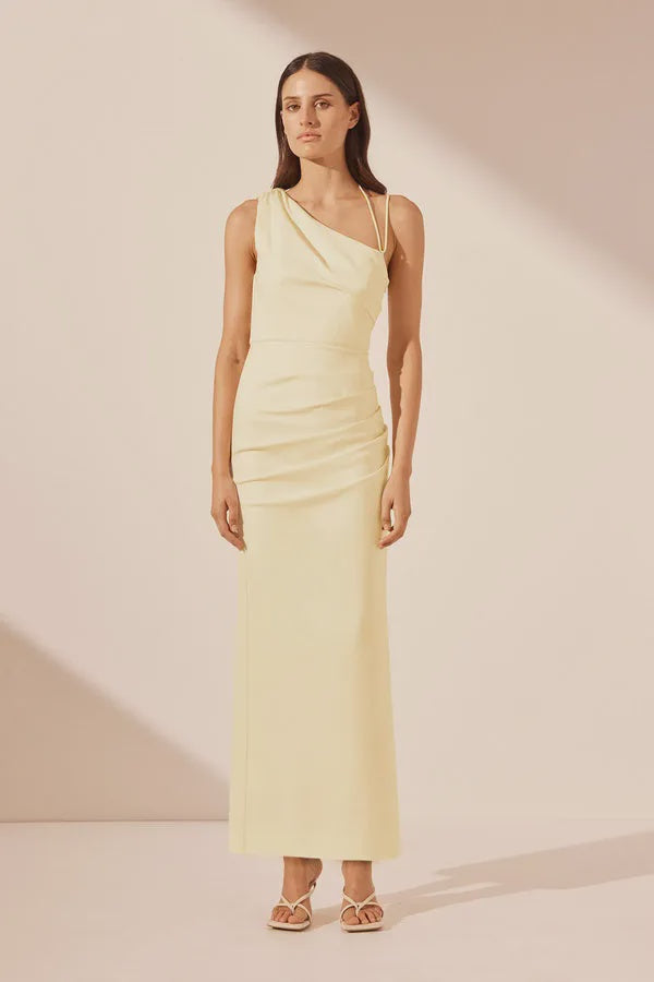 Shona Joy | Lani Asymmetrical Gathered Midi Dress
